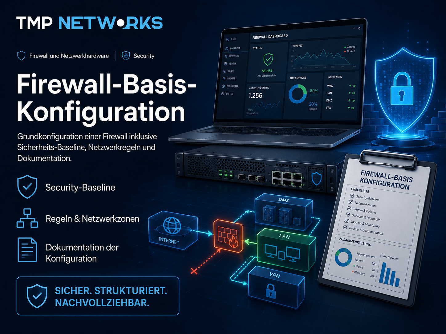 Produktbild Firewall-Basis-Konfiguration mit Security-Dashboard