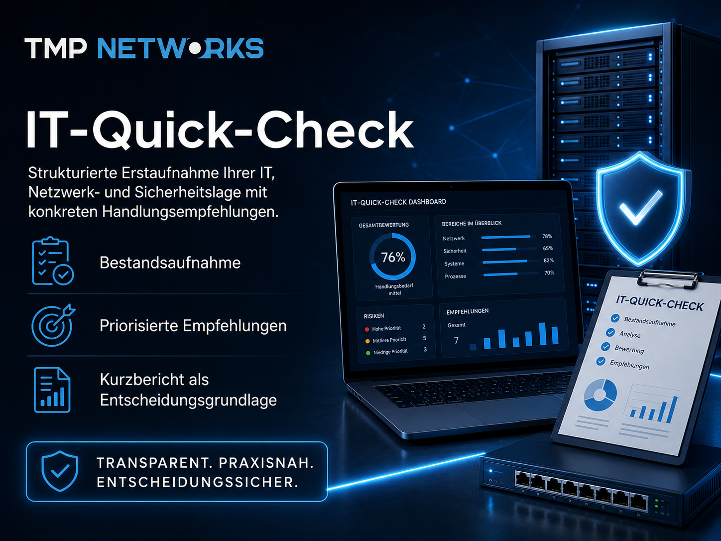 Produktbild IT-Quick-Check mit Netzwerk- und Sicherheitsbewertung